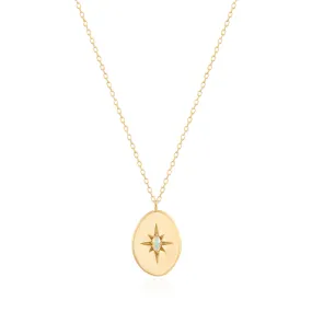 ELARA | Opal Disc Necklac