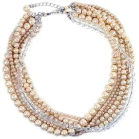 Eleanora Colored Pearl and Crystal Necklace