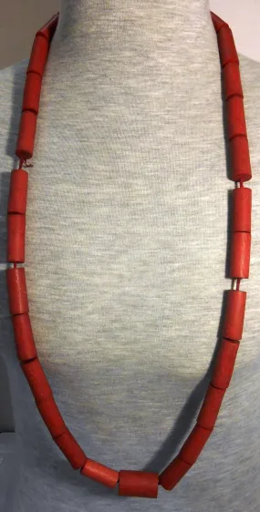 Elegant Antique African Royal Coral Bead Necklace