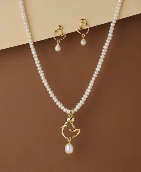 Elegant Real Pearl Necklace Set