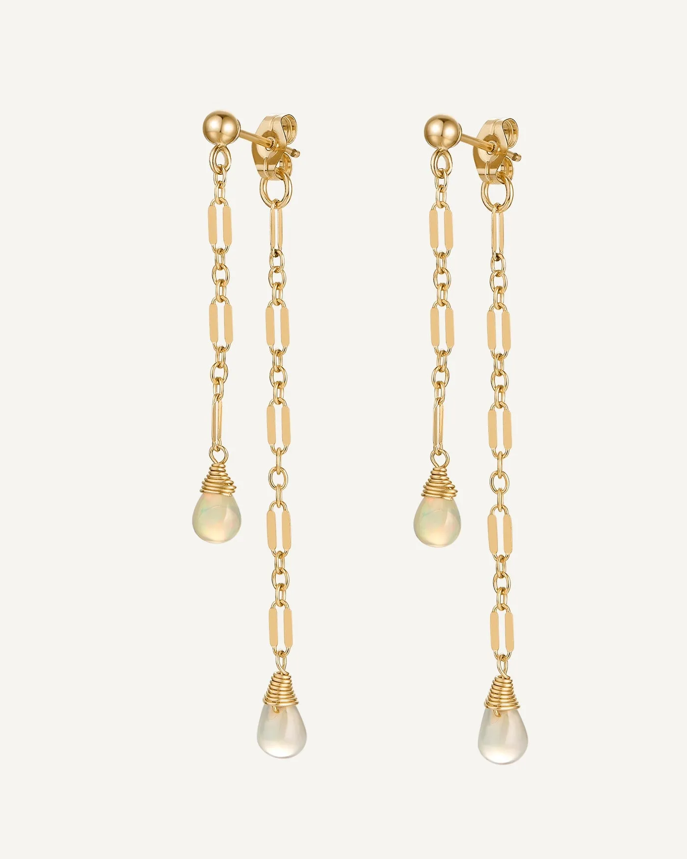 Elle Double Sided Opal Earrings