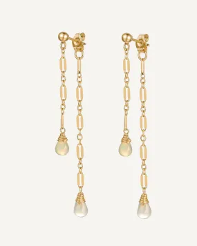 Elle Double Sided Opal Earrings