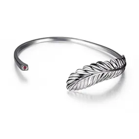 ELLE "PLUME" SILVER CUFF BANGLE