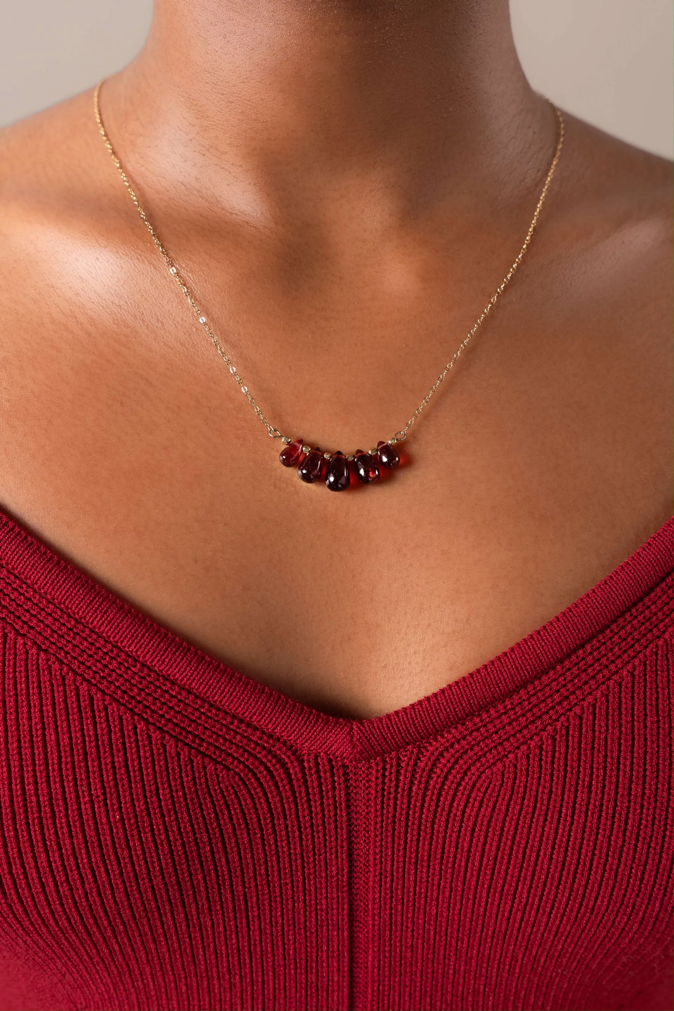 Elodie Garnet Necklace