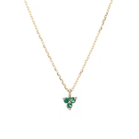 Emerald Triad Necklace (ready to ship option)*