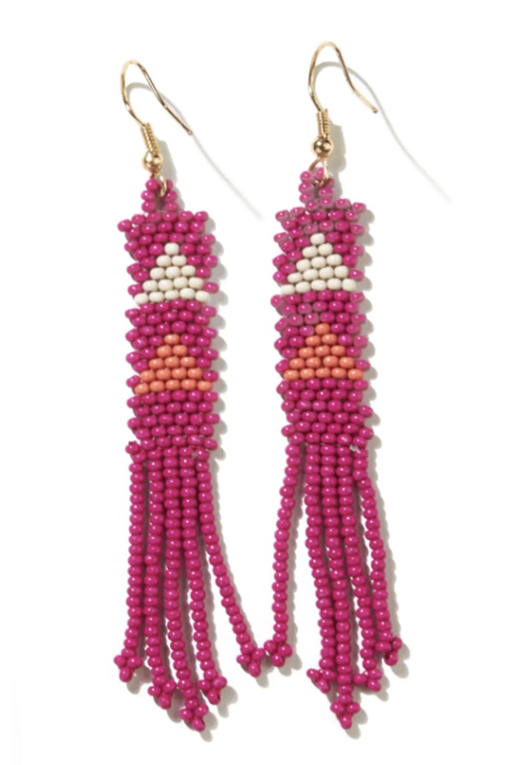 Emma Triangles Earrings - Pink