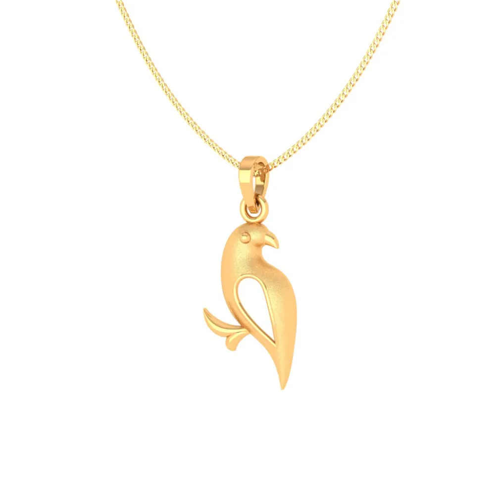 Enchantress Bird Gold Diamond Pendant