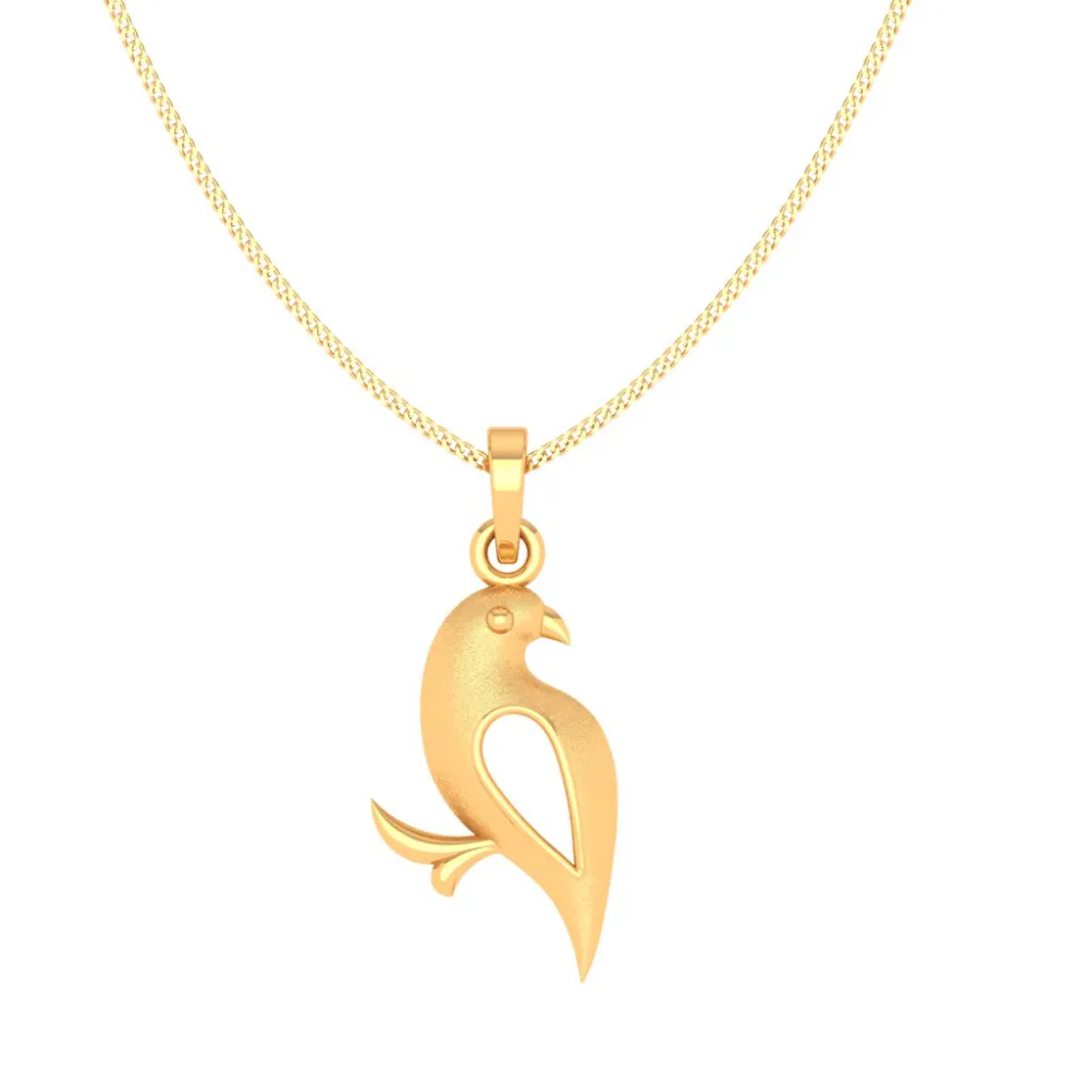 Enchantress Bird Gold Diamond Pendant