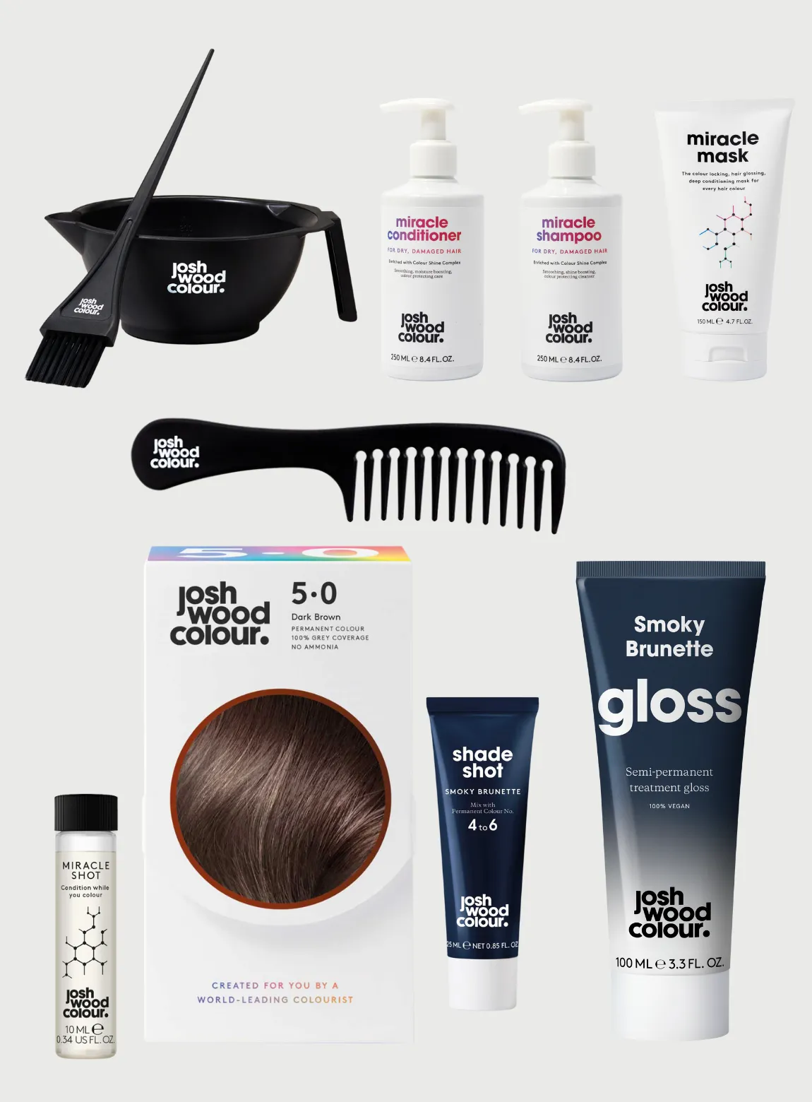 Expert Kit - 5.0 Perm kit, Miracle Shot, Smoky Shade Shot, Smoky Gloss x 1, Bowl & Brush, Miracle Mask, Comb, Shampoo, Conditioner