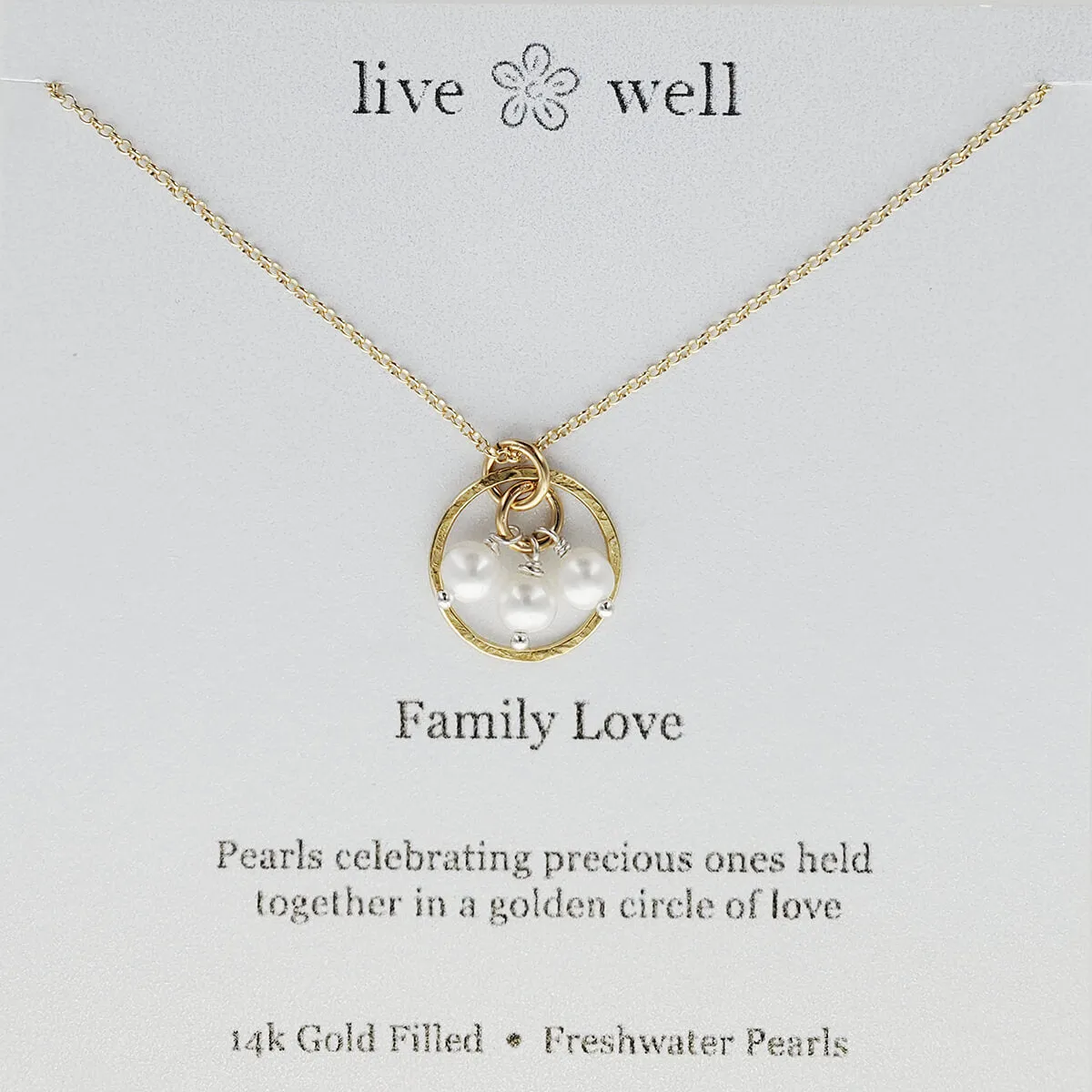 Family Love Three Pearls Necklace By Live Well