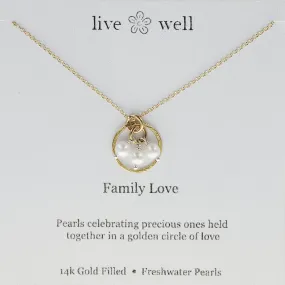 Family Love Three Pearls Necklace By Live Well