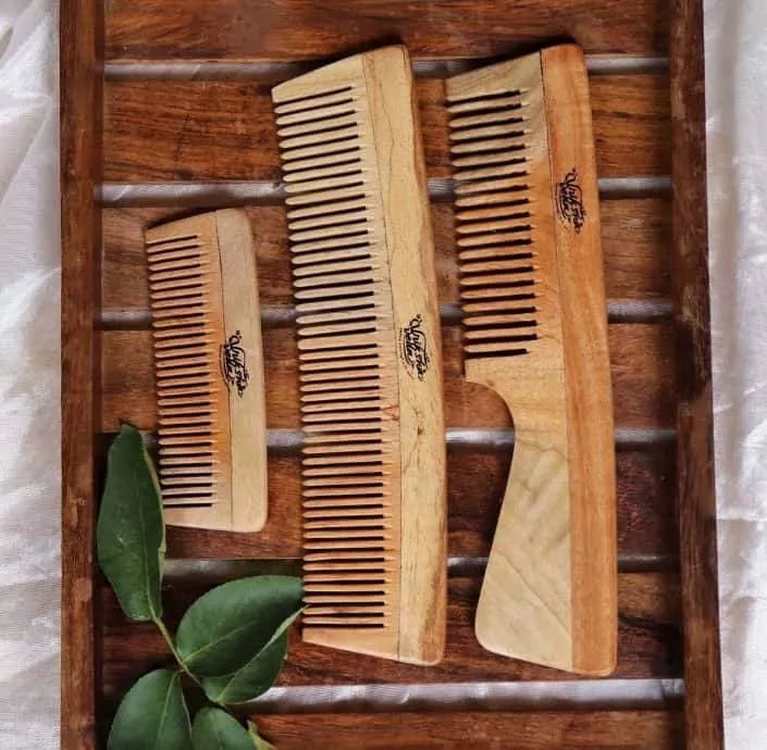 Family Set of Neem Wood Combs