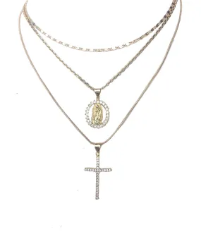 Farrah B 3 Layer Seeker Necklace Religious