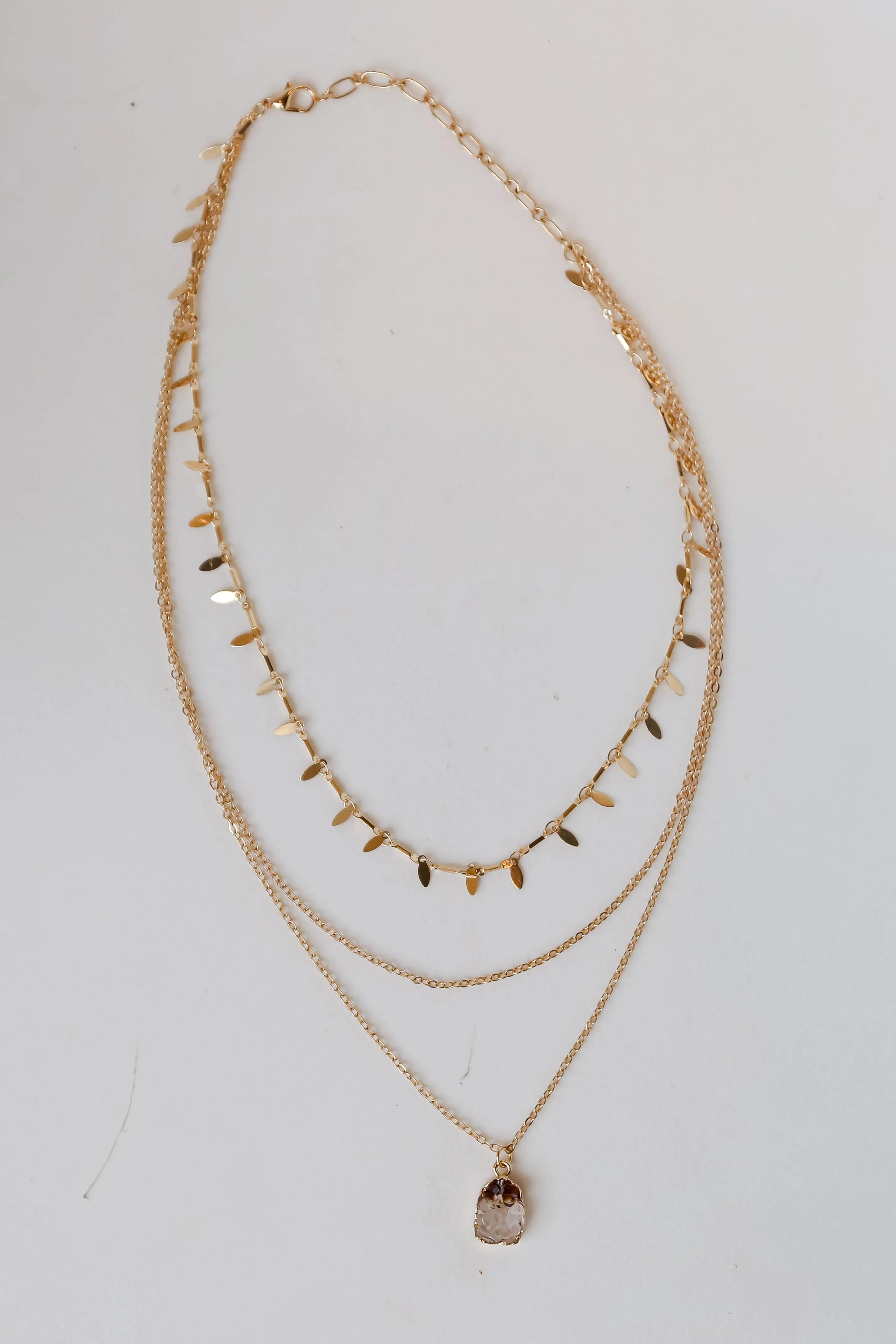 FINAL SALE - Bella Gold Layered Gemstone Necklace