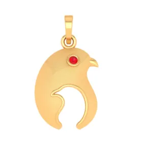 Finesse Fledgling Design 22k Gold Pendant For Girls