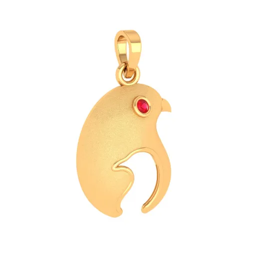 Finesse Fledgling Design 22k Gold Pendant For Girls