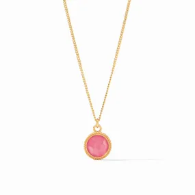 Fleur-de-Lis Solitaire Necklace - Peony Pink