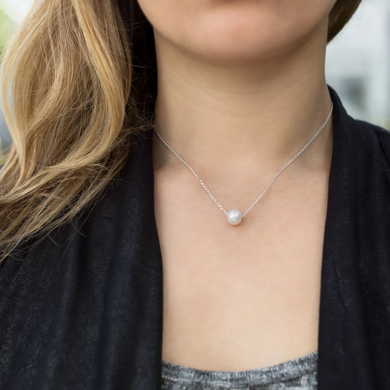 Floating Cultured Freshwater Pearl Necklace