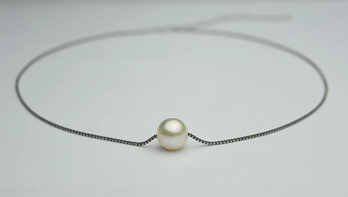 Freshwater Pearl Silver Necklace with extension