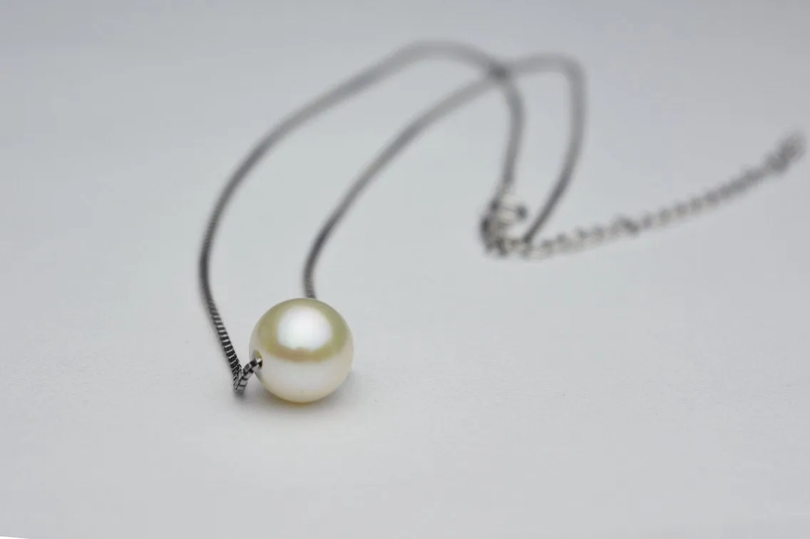 Freshwater Pearl Silver Necklace with extension