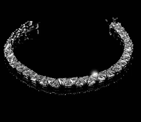 Freya Trillion Cut Tennis Bracelet - 7in | 28ct