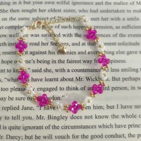 Fuchsia Crystal Bracelet