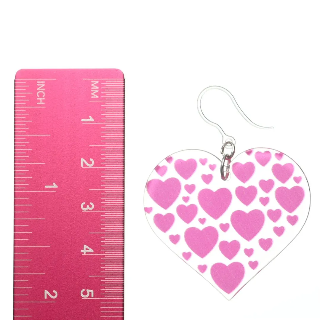 Full of Love Dangles Hypoallergenic Earrings for Sensitive Ears Made with Plastic Posts