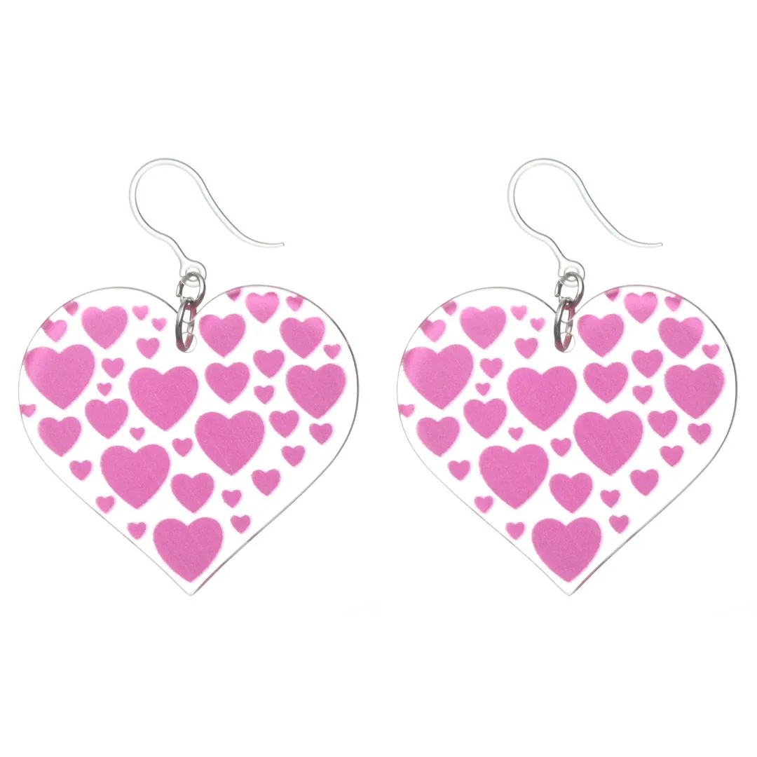 Full of Love Dangles Hypoallergenic Earrings for Sensitive Ears Made with Plastic Posts