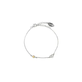 Georgini Natural Opal and Two Natural Diamond October Bracelet - Silver