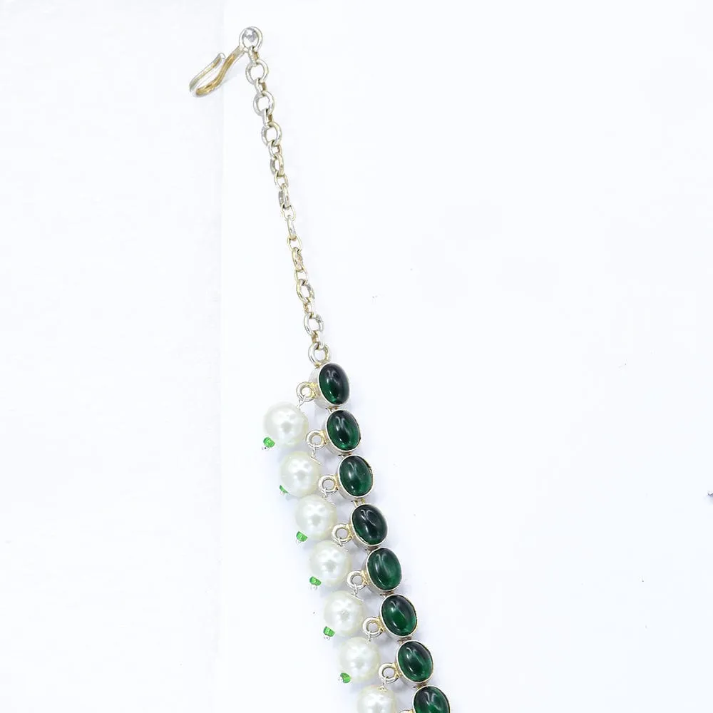 Gold Plated Green Spinel Necklace