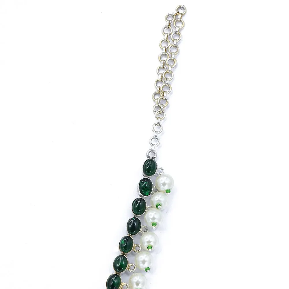 Gold Plated Green Spinel Necklace