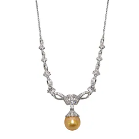 Gold South Sea Crowned Majesty Pearl Necklace