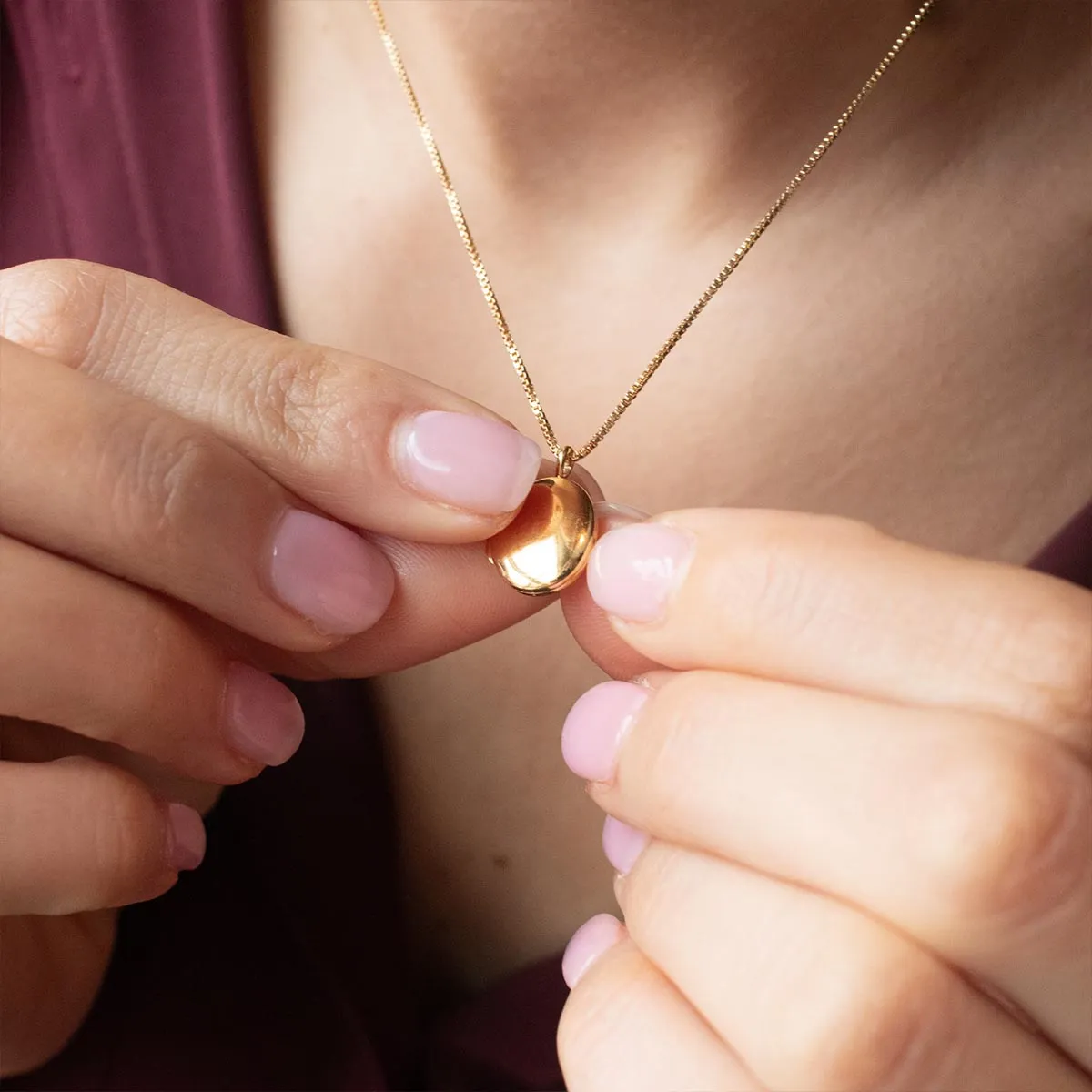 Gold Vermeil Round Locket