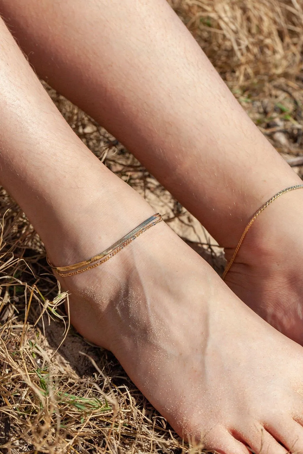 Gold Woven Chain Anklet - Naniahiahi