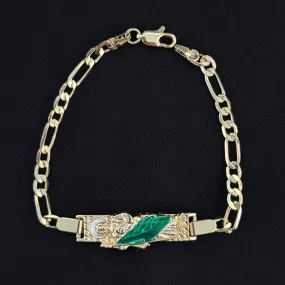 Green San Judas bracelet 7” & 8” long