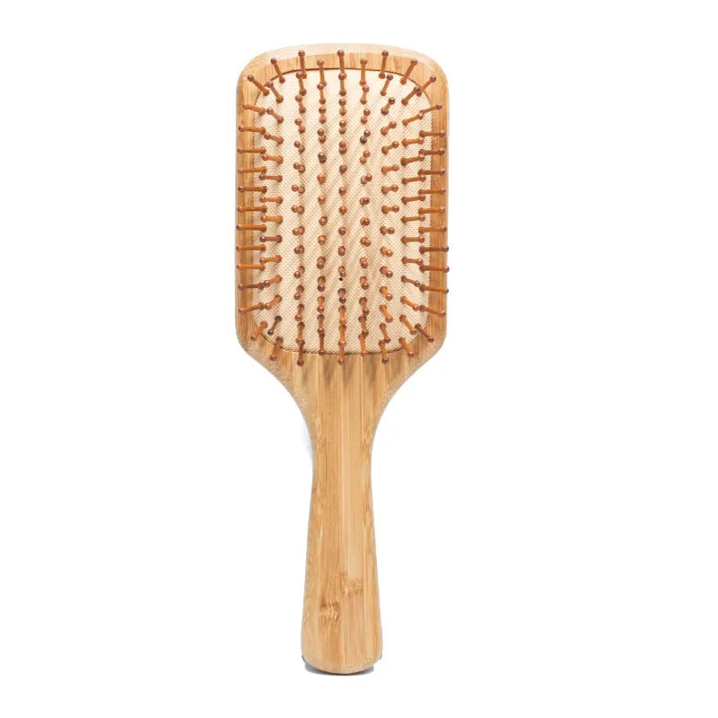 Hair brush with bamboo bristles, smooth hair tail comb, natural eco-friendly hair brush, massage scalp dry hair brushes