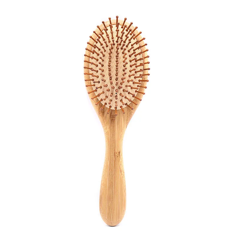 Hair brush with bamboo bristles, smooth hair tail comb, natural eco-friendly hair brush, massage scalp dry hair brushes