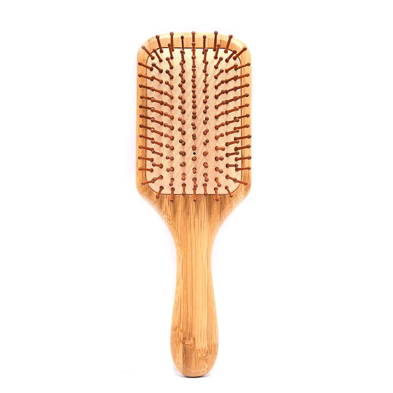 Hair brush with bamboo bristles, smooth hair tail comb, natural eco-friendly hair brush, massage scalp dry hair brushes