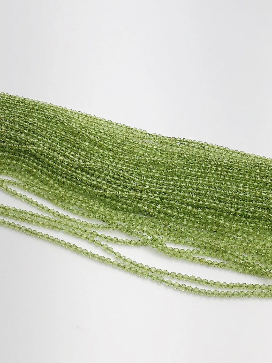 HALF OFF SALE - Peridot Gemstone Beads, Full Strand, Semi Precious Gemstone, 13"