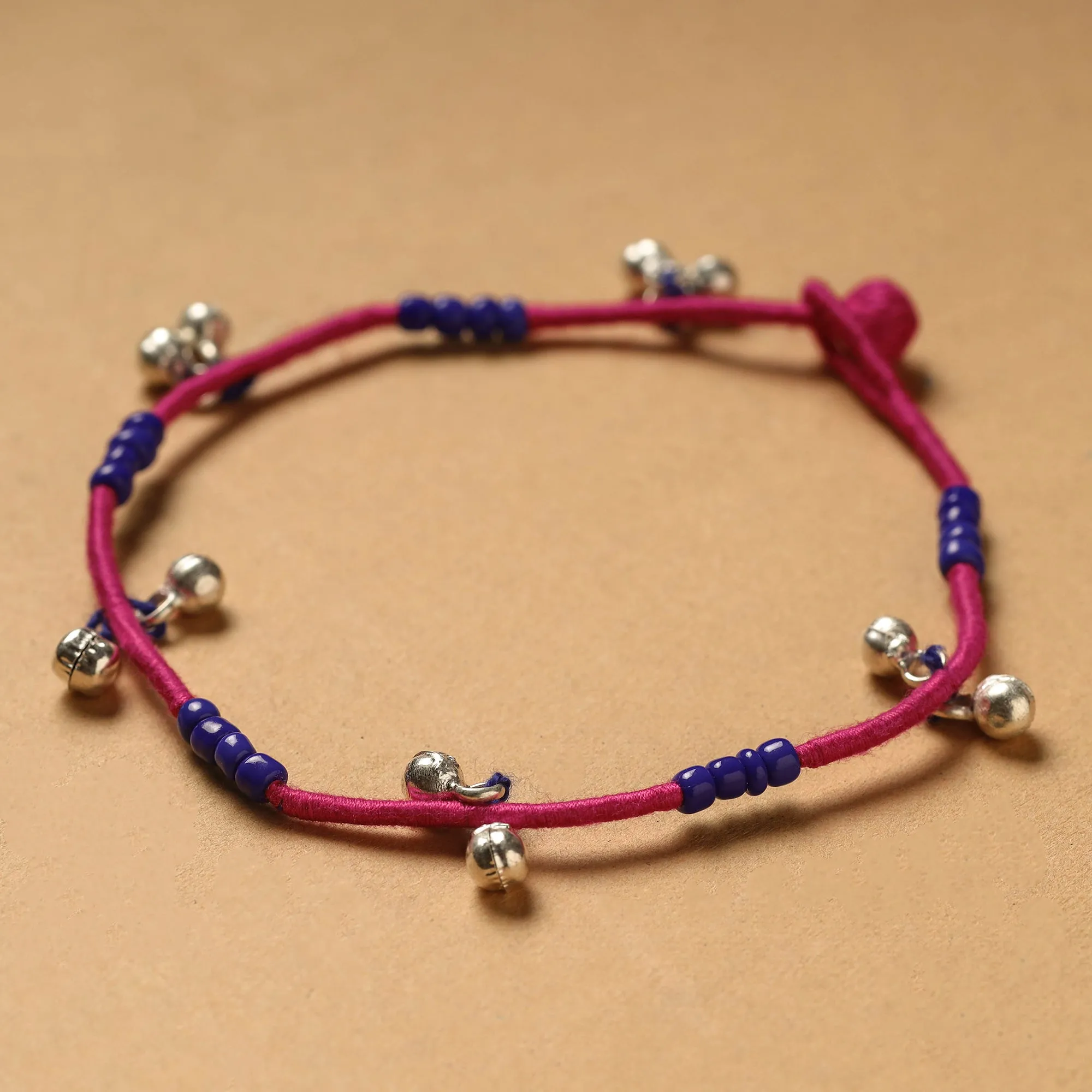 Handcrafted Patwa Thread & Ghungroo Work Anklet 48