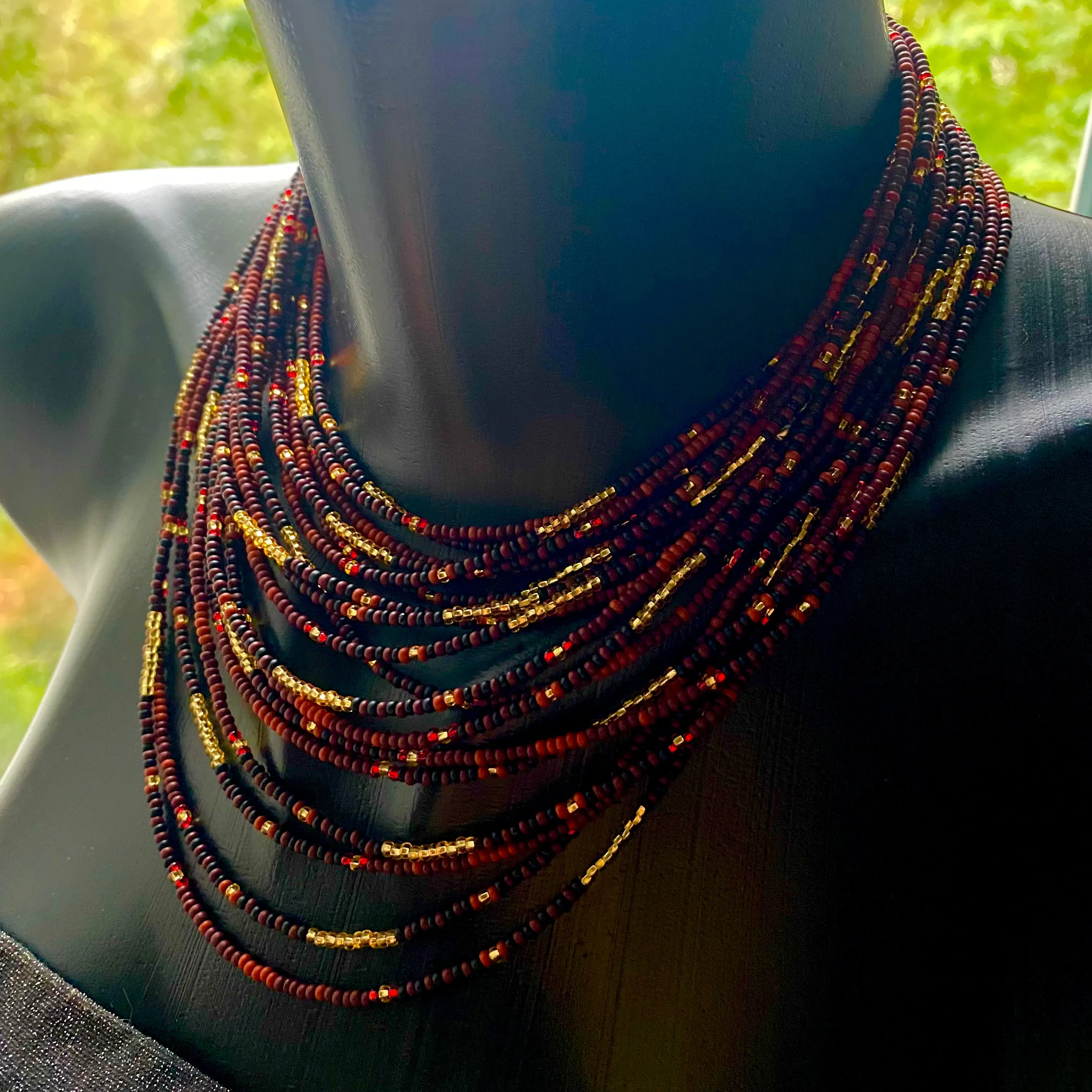 Handmade Long Wrap Layered Necklace for Women