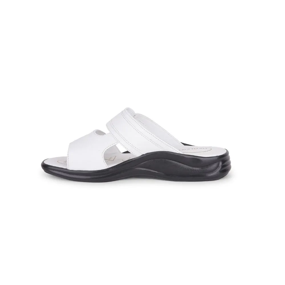 Healers Casual White Toe Ring Slippers For 2013-901 Men By Liberty