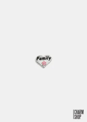 Heart Family Locket Charm