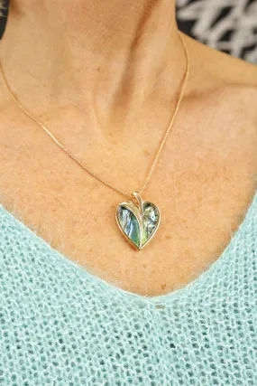 Heart Leaf Opal Necklace Gold