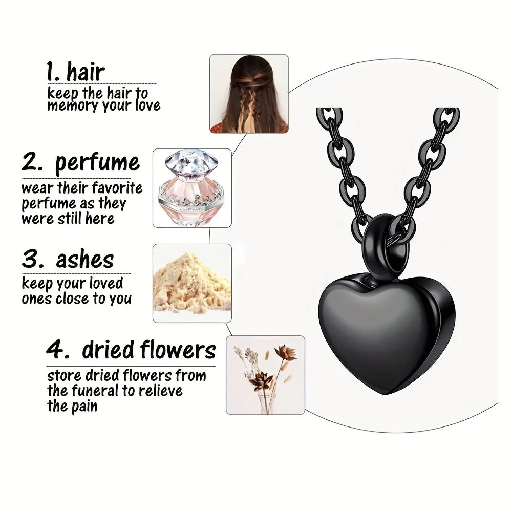 Heart Locket Cremation Necklace Cherish Eternal Memories with Double Ashes