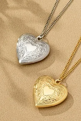 HEART LOCKET PENDANT NECKLACE