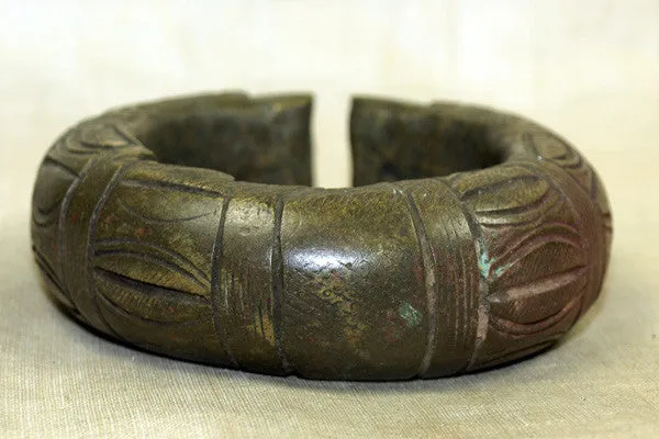 Heavy Antique Bronze bracelet from Ghana