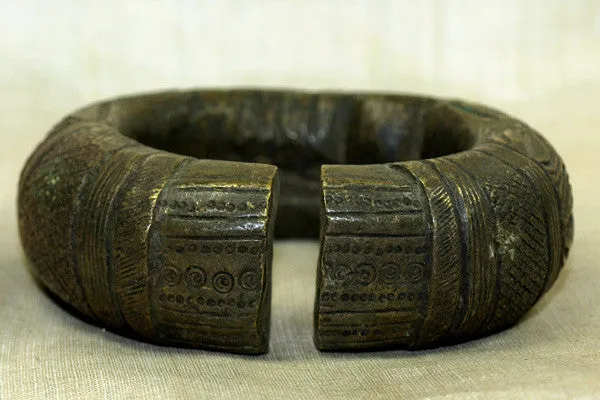 Heavy Antique Bronze bracelet from Ghana