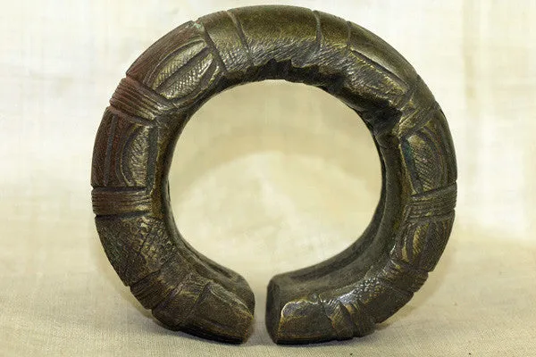 Heavy Antique Bronze bracelet from Ghana