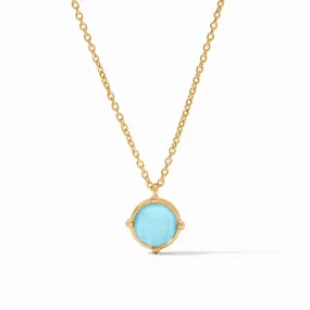 Honeybee Solitaire Necklace - Capri Blue